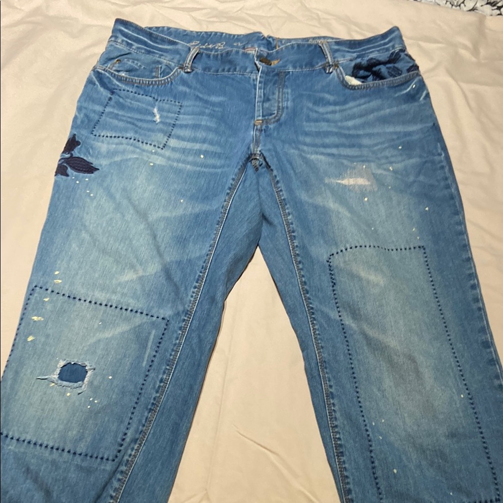 Women’s boyfriend relaxed size 14 capri jeans
